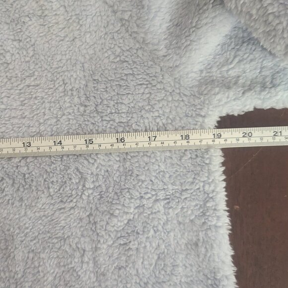 Loft Faux Sherpa Fleece Sweatshirt in Icy Gray Size Small - Picture 3 of 8